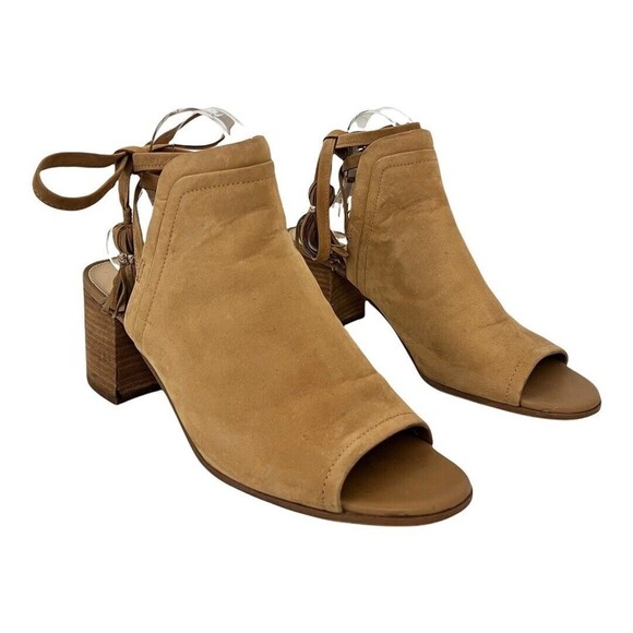 Sam Edelman Womens Size 11 Golden Caramel Suede Sampson Ankle Tie Shooties - Picture 1 of 9